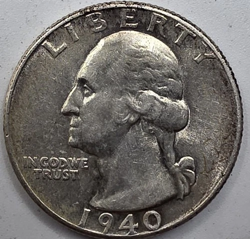 *SILVER* 1940  Washington Quarter -《Great Way To Buy Silver!!》