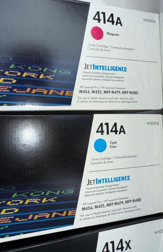4Pack. “AS IS”Genuine HP Laserjet 414A Cyan, Yellow, Magenta, Black T.Cartridge. - Zdjęcie 4 z 24