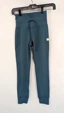 Vuori Daily Pocket Green Drawstring High Waisted Joggers Leggings XS VW323