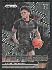 2023-24 Panini Prizm Draft Picks Fearless Amen Thompson #11 RC Rookie Rockets