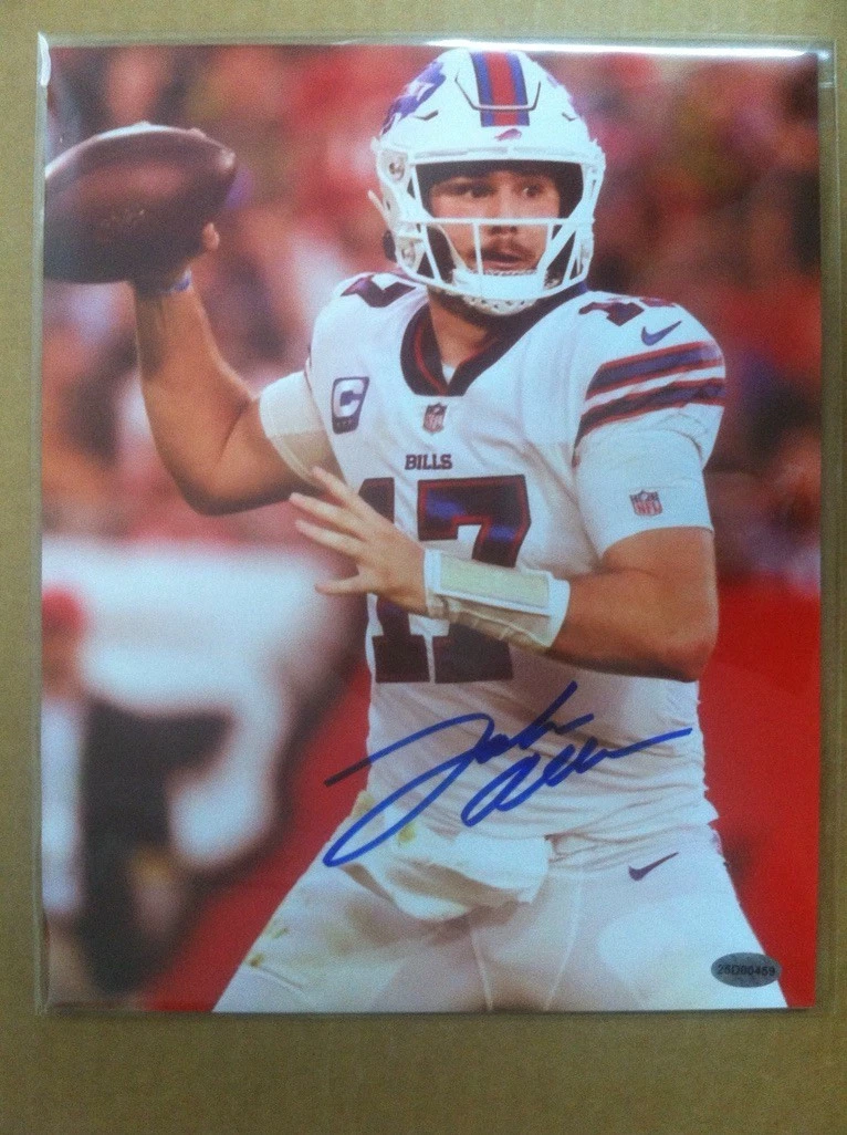 Signed Josh Allen 8x10 color photo w/coa