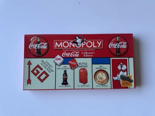 Coca Cola Collector’s Edition Monopoly Board Game 1999 VTG Retired.