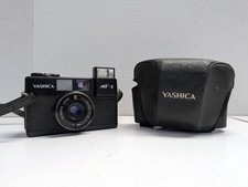 Yashica MF-2 35mm Film Camera Original Case 38mm f/3.8 Lens Tested Working