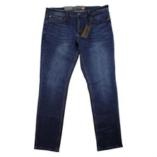 Pantalones de mezclilla vintage resistentes a la intemperie para hombre 38x32 azul calce ajustado elástico ciclón cómodo $98