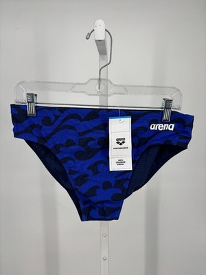 Arena Surfs Up II Swim Brief Mens 36 Team Navy Performance Chlorine Proof Sports