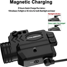 1000/500/200 Lumens Adjustable Tactical Flashlight Laser Combo with Strobe & Con