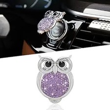 Bling Car Engine Start Button Cover Owl Diamond Crystal Push Sta Color: Purple