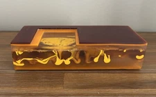 Solid Art Glass Paperweight Bookend Objet d'art Blenko Architectural Brick Vtg.