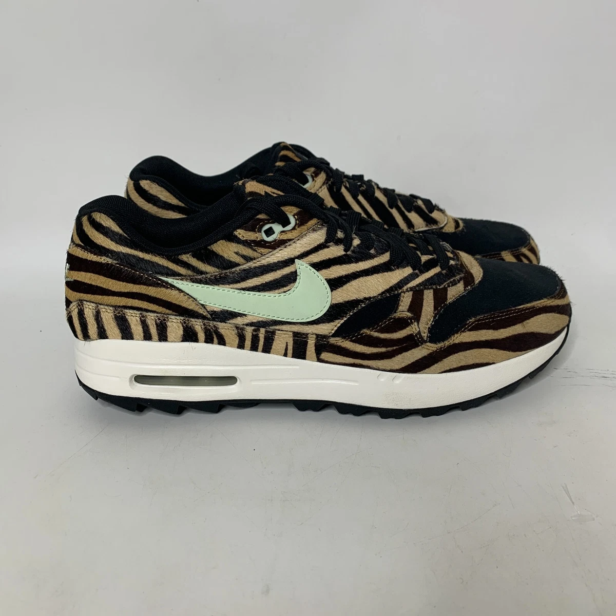 Nike Air Max 1 Golf Shoes Tiger Stripes Mens Size 10.5 Rare New