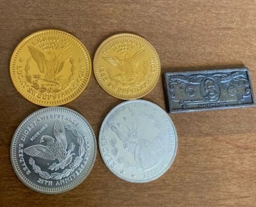 Vintage Readers Digest Sweepstakes Aluminum Coin Token Lot of 5 150,000.00