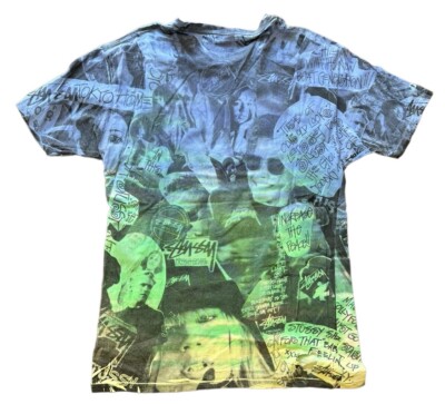 Stussy Collage TD Tee Shirt All Over Print Tie Dye Multi L