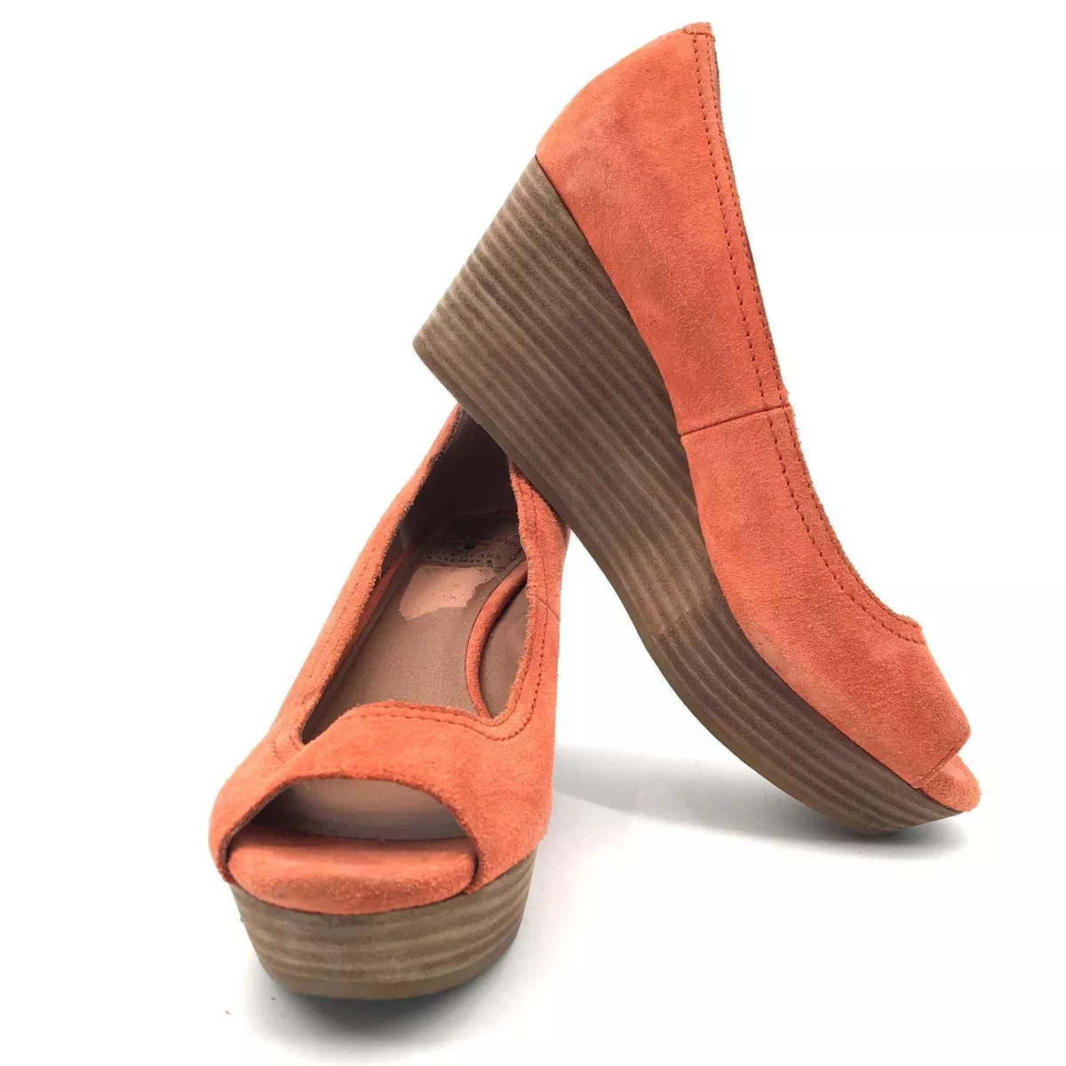 Lucky brand peep toe wedges 2025