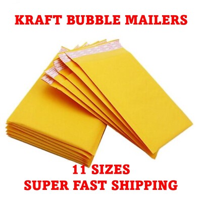 Kraft Bubble Mailers Shipping Padded Mailing Bags Envelopes Self Seal - Any Size