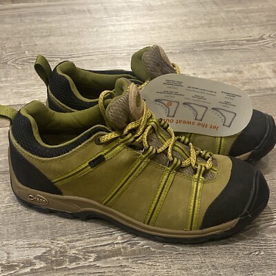 Chaco Canyonland Low Event US WOMEN 5.5 Shamrock Green Leather Hiking Waterproof