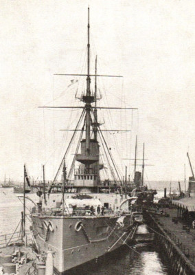 Postcard Royal Navy British HMS Exmouth Battleship