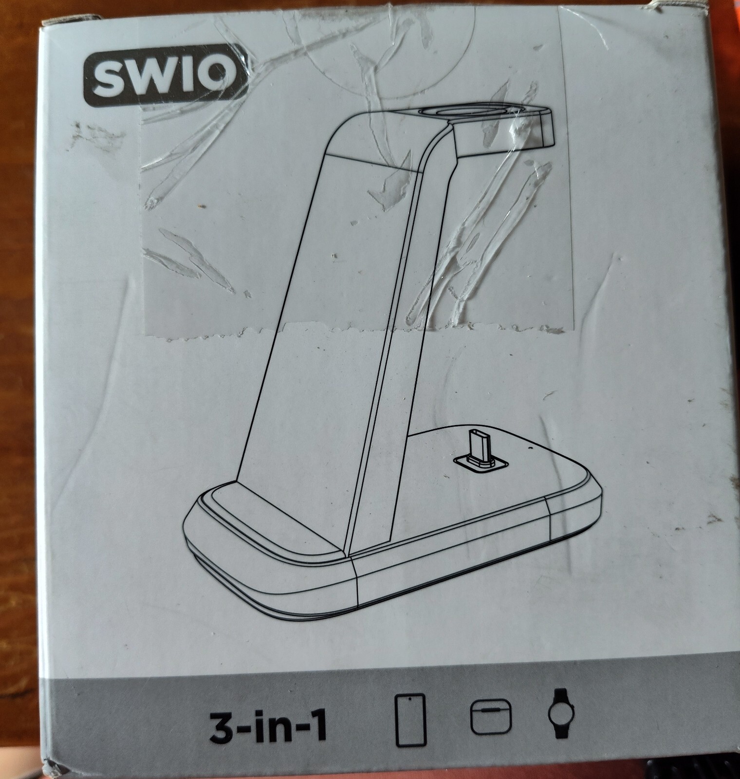 Wireless Charger for Samsung Phones Watch Earbuds, SWIO 3 in 1 Charging Station-image