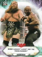 2021 Topps WWE #84 Bobby Lashley & MVP def. The Viking Raiders