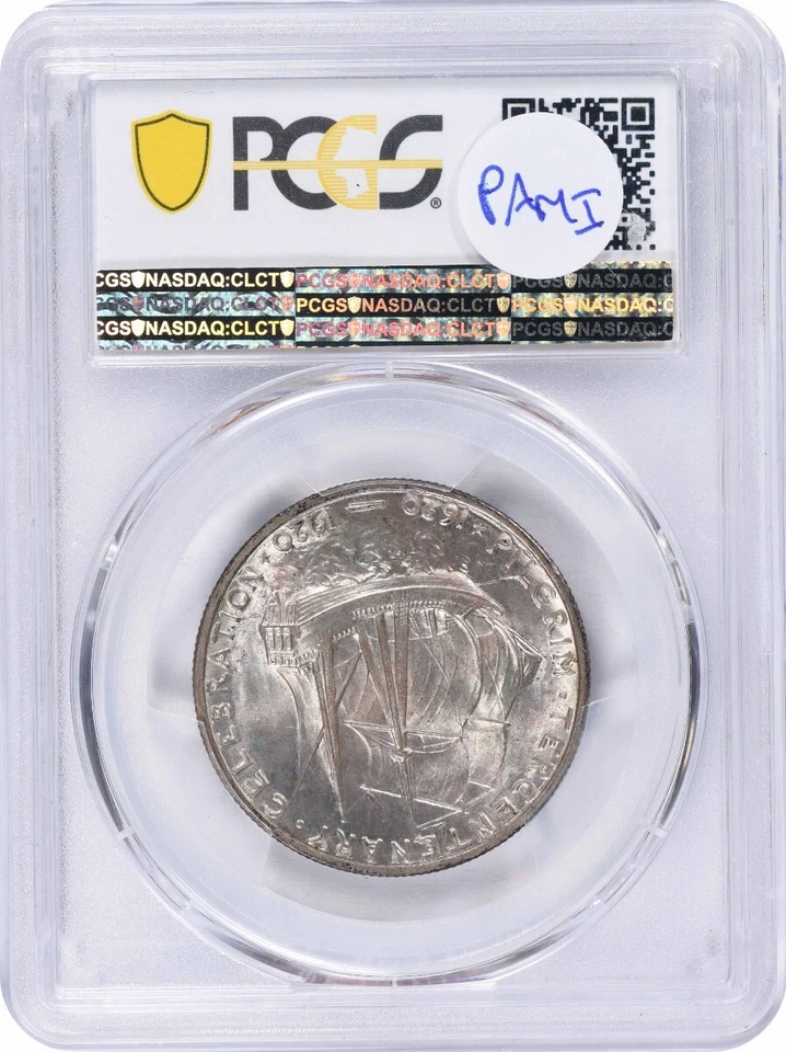 Pilgrim Commemorative Half Dollar 1920 MS66 PCGS - Image 2 of 2