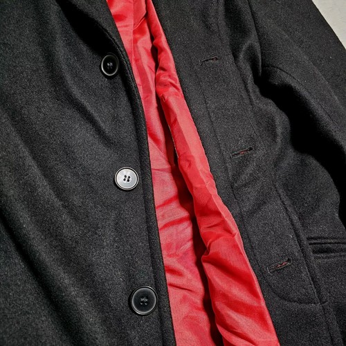 Dr. Martens Air Wair British Pea Top Coat Mens M 40 Overcoat Wool Jacket Formal - Picture 5 of 16