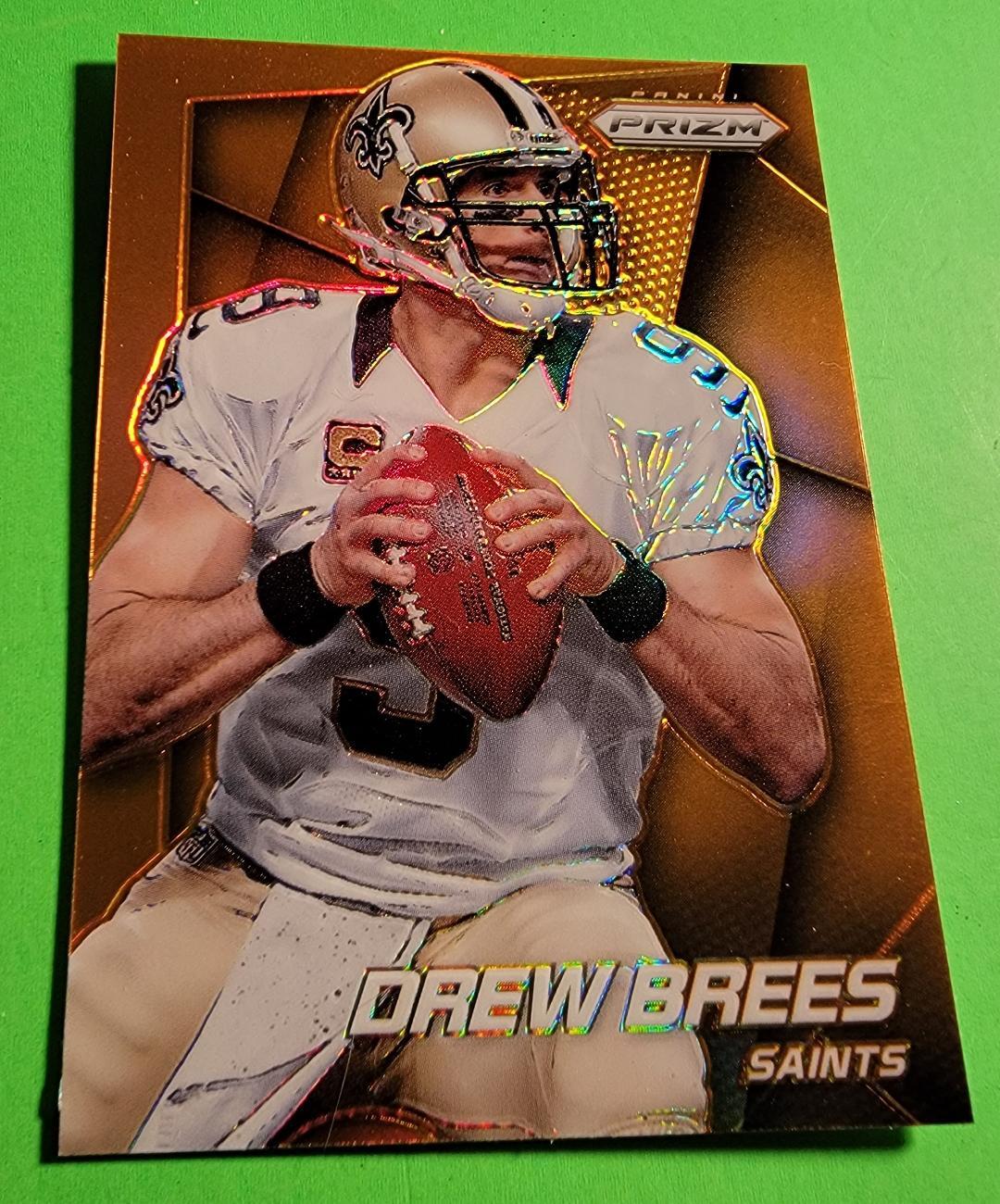 2014 Panini Prizm DREW BREES #191 ORANGE Prizm REFRACTOR/SILVER SP BEAUTIFUL