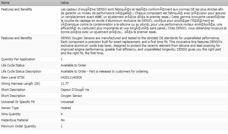 Denso Upstream Oxygen Sensor for 1988 CHEVROLET NOVA L4-1.6L - Image 2 of 4