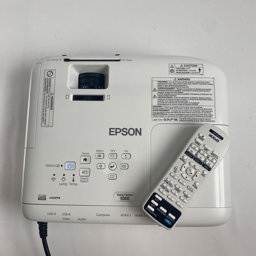 Epson Projector Home Cinema 1060 1080p 3LCD Projector H849A W/ Remote