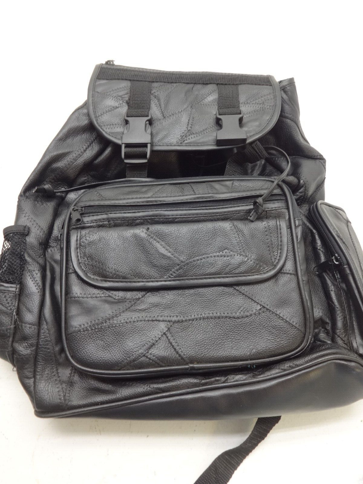 PATCHWORK LEATHER BACKPACK MISSING 1 CLASP SOLD A… - image 4