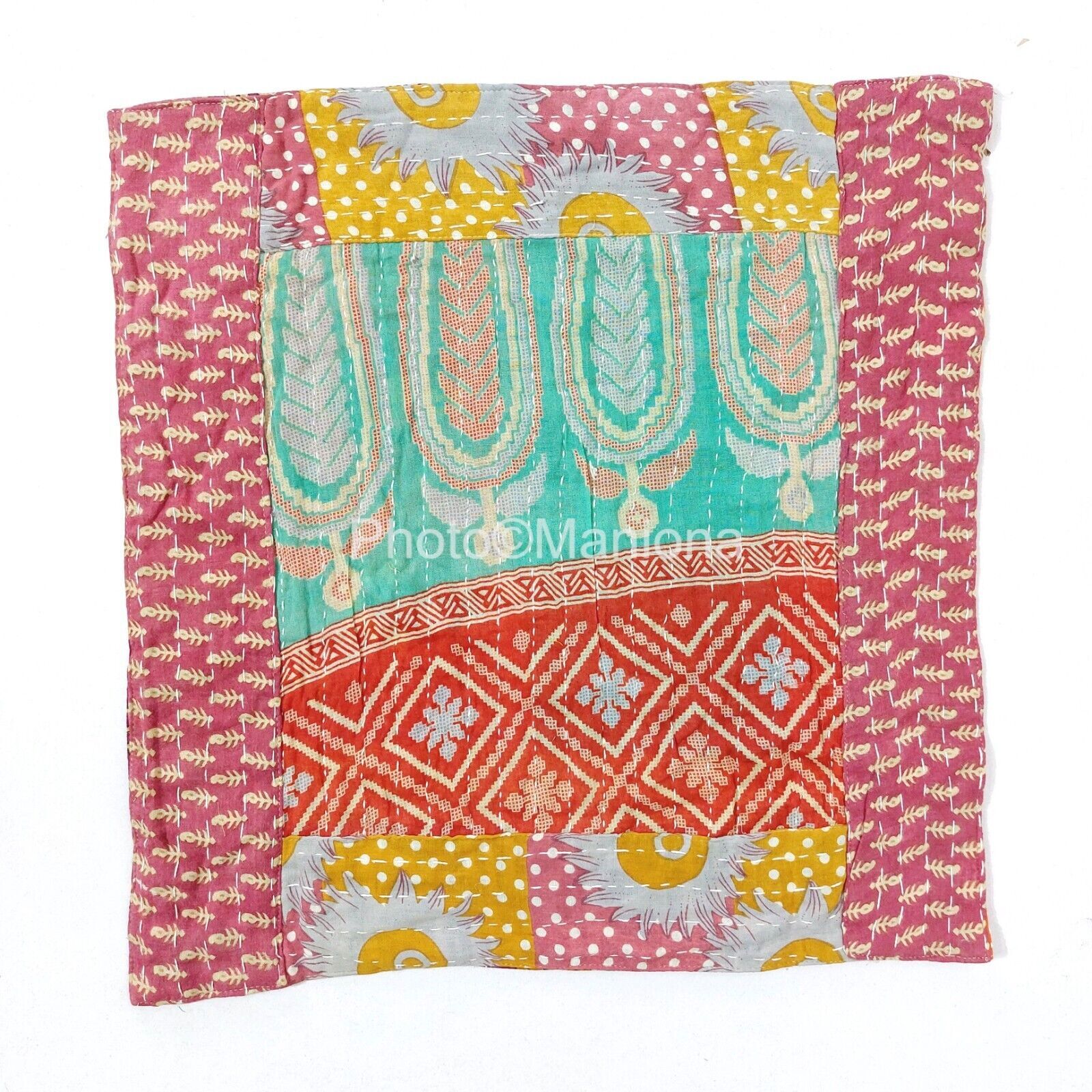 100 Natural Cotton Kantha Napkins Indian Handmade Organic Napkin