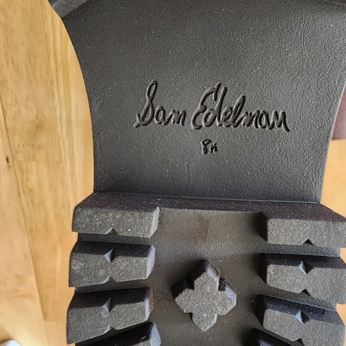 Botas Chelsea Sam Edelman Para Mujer 8.5 Cuero Marrón Laguna Nuevas con Daños LEER - Imagen 4 de 10