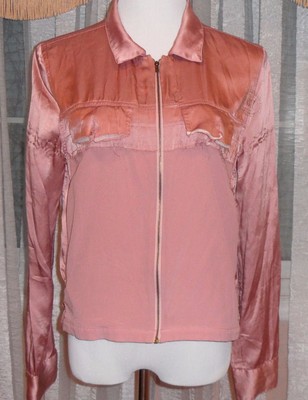 9 BLEACH FUN TO WEAR SILKY JACKET WITH GRAFFITI TYPE WHITING IN A BACK''TAKE ME O