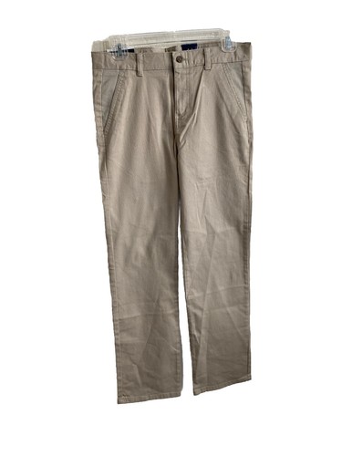 New LOT OF 3 Chaps Approved Schoolwear Khaki Flat Front Pants Boys Size 16 Reg. - Picture 2 of 12