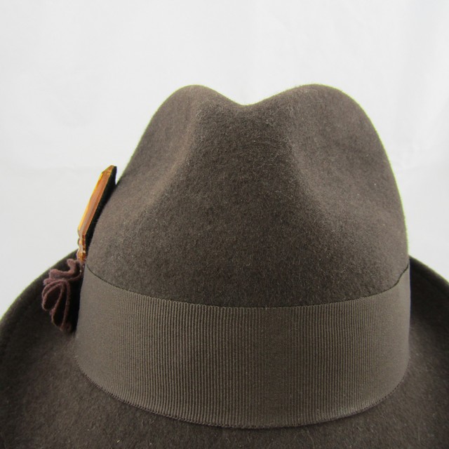 Vtg Scala Womens Wool Hat Fedora Brown Floral Gem Retro Hippy Boho eBay