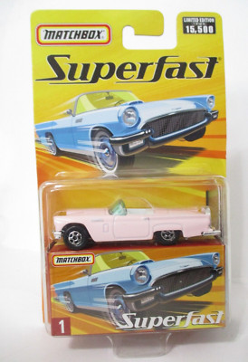 Matchbox Superfast Series #1 1957 Ford Thunderbird Pink  1/64 Diecast