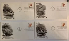 (11) FDC STAMPS SHELLS CORAL LIGHTHOUSES SHORE BEACH OCEAN ARTCRAFT