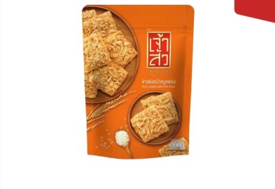 Chao Sua rice cracker with pork floss 80 grams Thailand Easy To eat Snack * 2