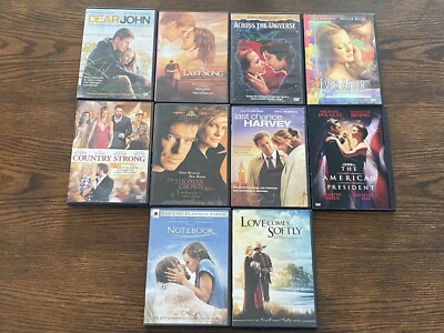 Lot of 10 DVD Collection Romance Chick Flicks With Cases Read Titles