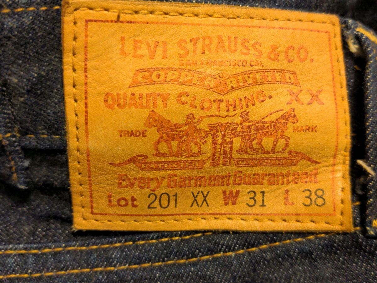 LEVI LVC VTG 1937 201XX BUCKLE BACK JEANS 31×38 30×36 big E LEVI LVC VTG 1937 201XX BUCKLE BACK JEANS 31×38 30×36 big E