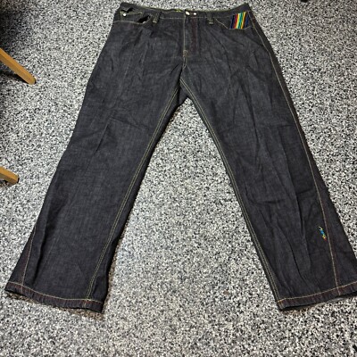 Vtg COOGI Jeans Mens sz 40x34 Embroidered Sneaker Shoes Rainbow