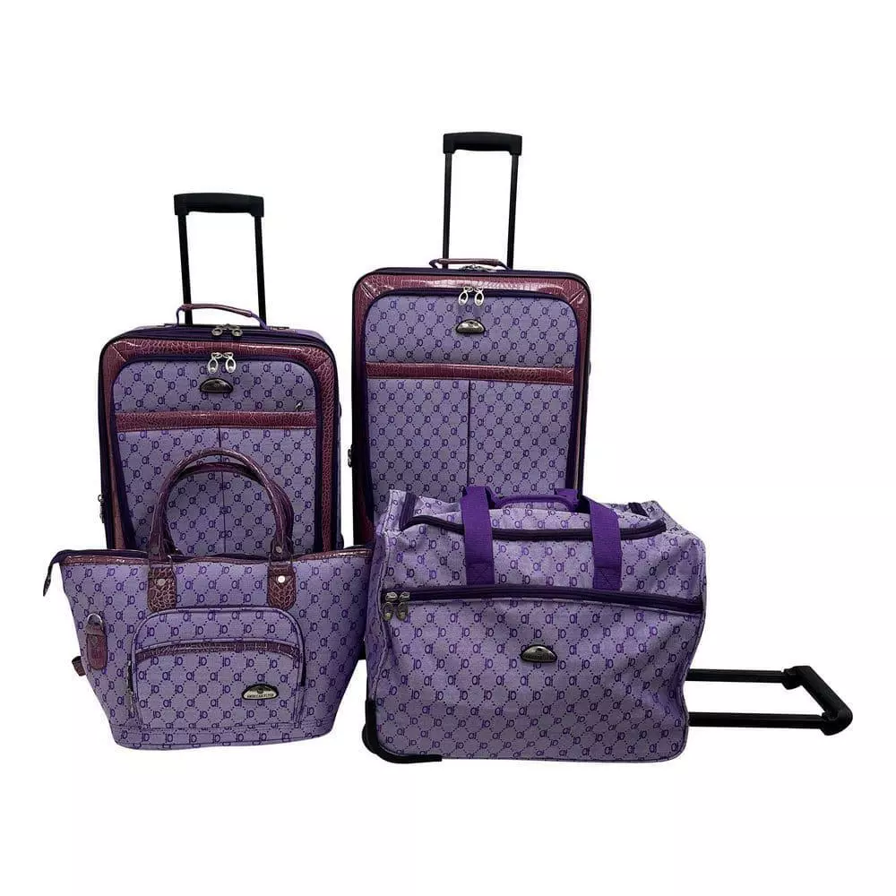 American Flyer Luggage Set 4Pc Telescoping Handle Softside