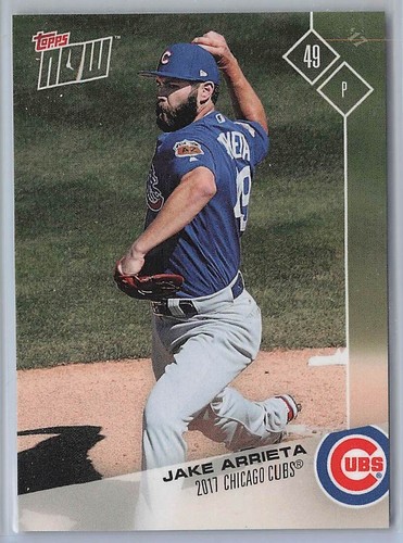 2017 Topps Now #OD-313 Jake Arrieta Chicago Cubs