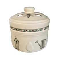 Pfaltzgraff Naturewood Ceramic Toothbrush Holder Bee Birdhouse Hive Watering Can