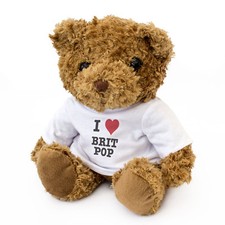 Neu - I Love Brit Pop - Teddyb&auml;r S&uuml;&szlig; Kuschelig - Musik Geschenk Geburtstag