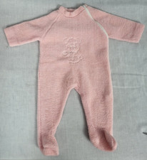 70s-80s VTG BABY GIRL Romper one piece Pink Footsie Outfit sleeper 9-12mo / M
