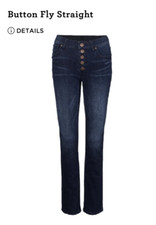 Cabi New NWT Button Fly Straight 4327 Blue Indigo wash 0 - 16 Was 154