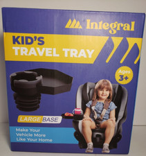 Large Base Kids Travel Tray by Intergral - Car Seat and Car Cup Holder Tray NEW