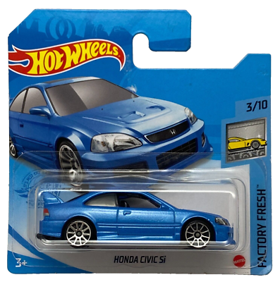 Honda Civic SI Blue Hot Wheels Factory Fresh 2021 Short Card GRY27