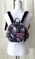 CARPISA Italy Zaino Borsetta Piccola Nylon Colorato Astratto Borsa da Viaggio Tasca