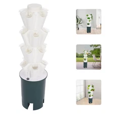 Stand Stacking Strawberry Planting Pots Vertical Planter Flower Garden Tower Pot