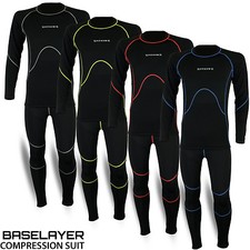 Mens Compression Thermal Base Layer Tights Shirt Under Full Suit Pant 4 Colors