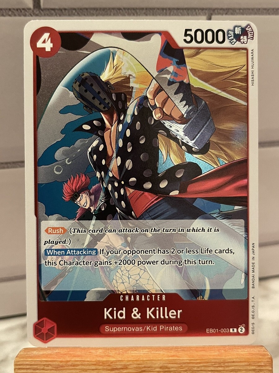 One Piece Card Game TCG Kid and Killer EB01-003 NM Condition